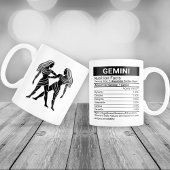 Gemini Zodiac-Zeichen mit Nährwerteinflüssen, Jumbo-Tasse
