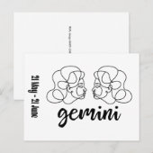 Gemini, Zodiac-Zeichen Postkarte (Vorne/Hinten)