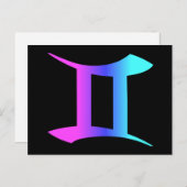 Gemini Zodiac-Zeichen Postkarte (Vorne/Hinten)