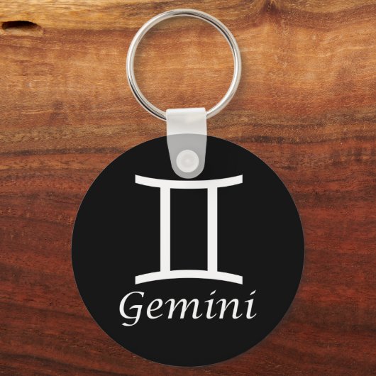 "Gemini" Zodiac-Zeichen Schlüsselanhänger (Vorderseite)