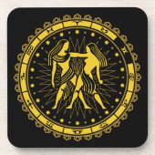 Gemini - Zodiac - Zeichen - Symbol - Horoskop Getränkeuntersetzer (Vorderseite)