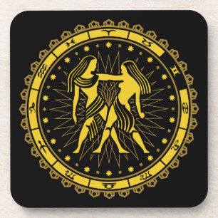 Gemini - Zodiac - Zeichen - Symbol - Horoskop Getränkeuntersetzer