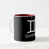 "Gemini" Zodiac-Zeichen Zweifarbige Tasse (Vorderseite Links)