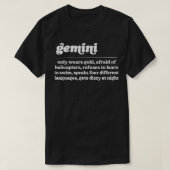 Gemini ZodiacHumorvolles Geschenkdesign T-Shirt (Design vorne)