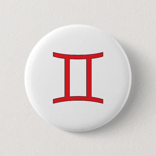 Gemini, Zodiaksymbol, Horoskop Button (Vorderseite)