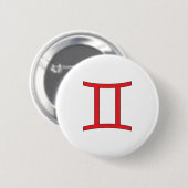 Gemini, Zodiaksymbol, Horoskop Button (Vorne & Hinten)