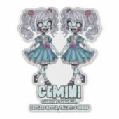 Gemini Zombies Aufkleber (Vorderseite)