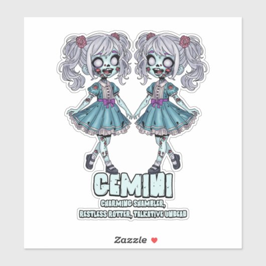 Gemini Zombies Aufkleber (Blatt)