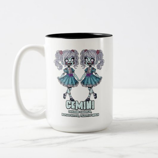 Gemini Zombies Zweifarbige Tasse (Links)