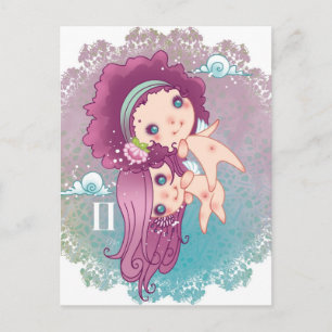 Gemini-Zwergbarsch Postkarte