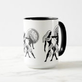 Gemini-Zwillinge griechischen Stils Zodiac Chart Tasse (VorderseiteRechts)