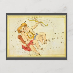 Gemini Zwillinge Vintage Konstellation Urania's Sp Postkarte