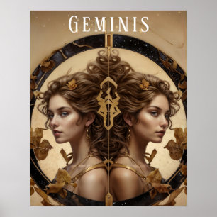 Geminis Female Astrologisches Poster