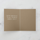 Geminis Male Birthday Card Feiertagskarte (Innenseite)