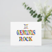 Geminis Rock Postkarte (Stehend Vorderseite)