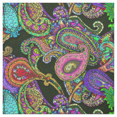 Gemisch Paisley auf schwarzem großem Stoff (Muster)