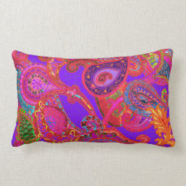 Gemisch Paisley im Lila und Fuschia Kissen