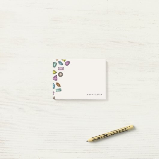 Gemische (klein) - Elfenbein Post-it Klebezettel (Auf Schreibtisch)