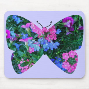 Gemischte Blume Butterfly Mousepad