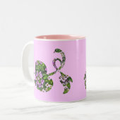 Gemischte Blume Gemusterte Tasse (Vorderseite Links)