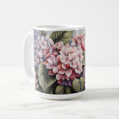 Gemischte Blume - klassische Pastell-Blume Kaffeetasse (Vorderseite Links)
