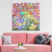 Gemischte Blume Leinwanddruck (Insitu (Wohnzimmer))