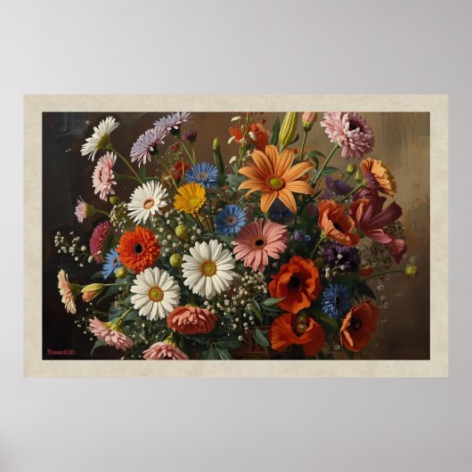 Gemischte Blumen Poster (Vorne)