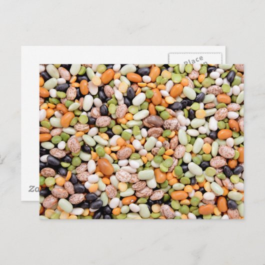Gemischte Bohnen Postkarte (Vorne/Hinten)