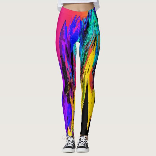 Gemischte Farben Leggings (Vorderseite)