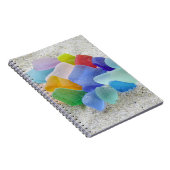 Gemischte Farben Meerglas - Notebook Notizblock (Rechte Seite)