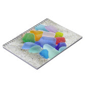 Gemischte Farben Meerglas - Notebook Notizblock (Linke Seite)