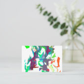 Gemischte Farben Visitenkarte (Stehend Vorderseite)