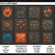 Gemischte Fliesen - braun, orange, blaue OM3 Decou