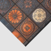 Gemischte Fliesen - OM4 Dekoupage in texturierten  Seidenpapier (Ausschnitt)