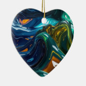 Gemischte Flüssigkeiten Keramik Ornament (Rechts)