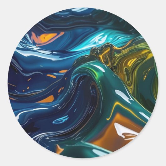 Gemischte Flüssigkeiten Runder Aufkleber (Vorderseite)