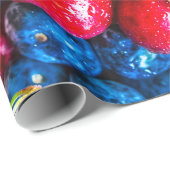 Gemischte frische Früchte und Beeren Geschenkpapier (Rolleneckpunkt)