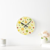 Gemischte Früchte 2 Runde Wanduhr (Zuhause)