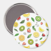 Gemischte Früchte 4 Magnet (Vorderseite/Rückseite)