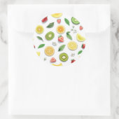 Gemischte Früchte 4 Runder Aufkleber (Tasche)