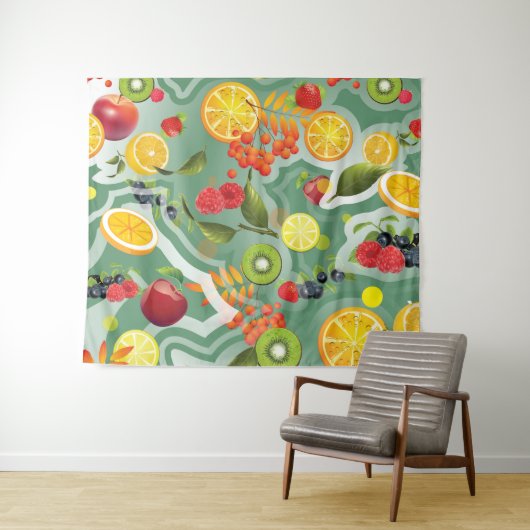 Gemischte Früchte 7 Wandteppich (Beispiel (Horizontal))