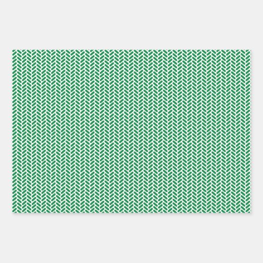 Gemischte grün-schwarze Muster Geschenkpapier Set (Vorderseite)