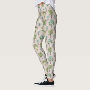 Gemischte grüne Palmen Leggings