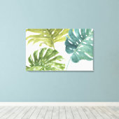 Gemischte Grüntöne | Tropische Palmen Leinwanddruck (Insitu (Holzboden))