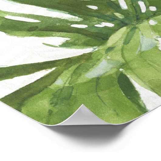 Gemischte Grüntöne | Tropische Palmen Poster (Ecke)