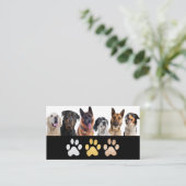 Gemischte Hunderassen | Tierpflege Visitenkarte (Stehend Vorderseite)