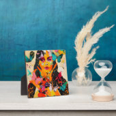 Gemischte Medien für Frauen und Schmetterlinge Fotoplatte (InSitu)