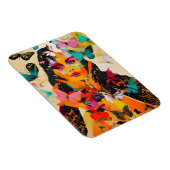 Gemischte Medien für Frauen und Schmetterlinge Magnet (Rechte Seite)