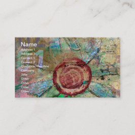 Gemischte Medien und digitale Blume Visitenkarte