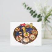 Gemischte mediterrane Lebensmittel Postkarte (Stehend Vorderseite)